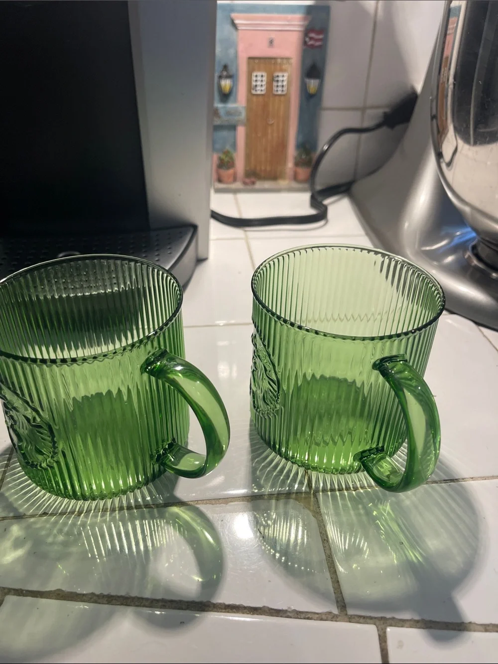 Starbuck Glass Mugs - 2 Green